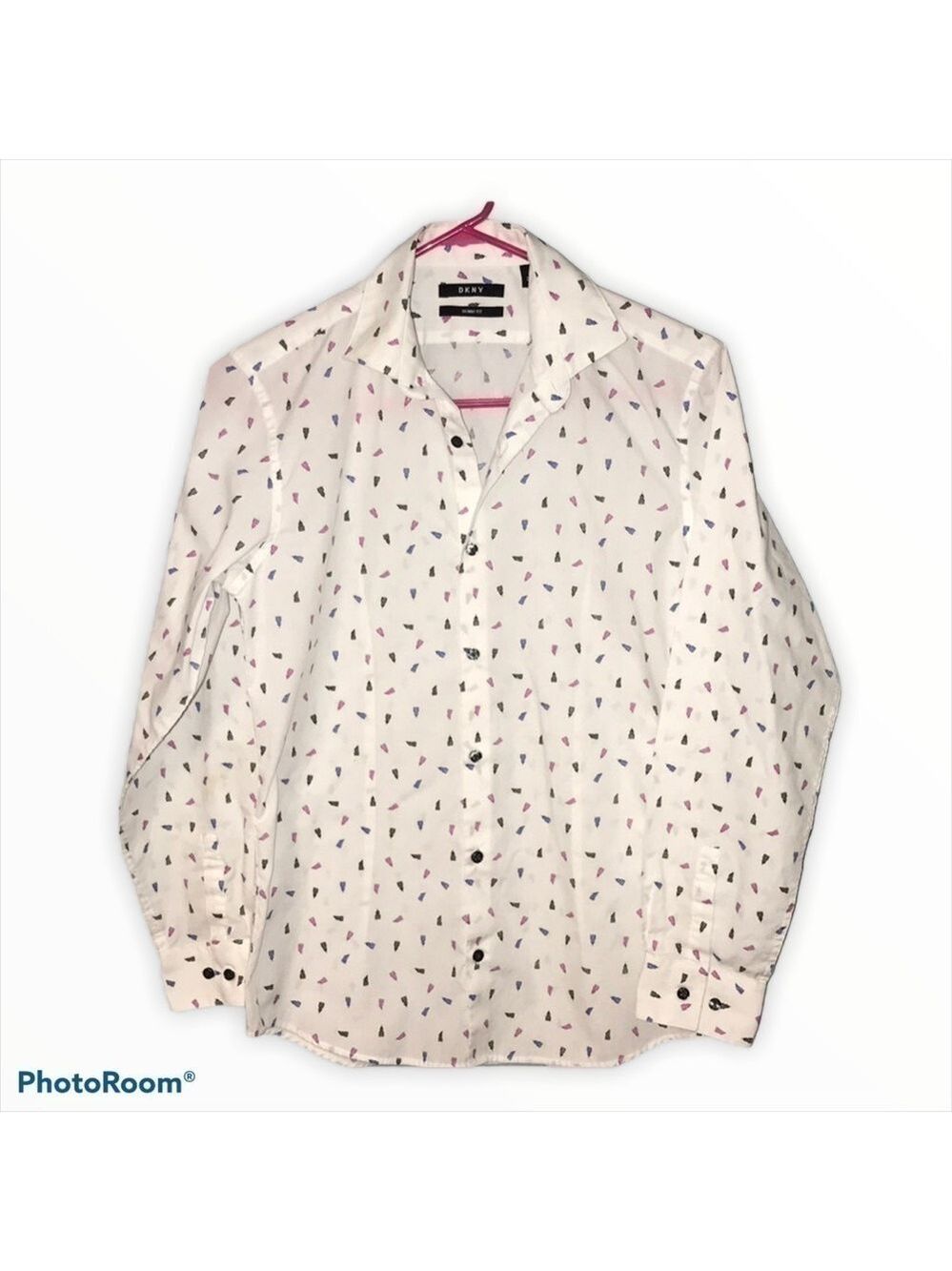 Dkny Skinny Fit Button Down Shirt. 18 ladies